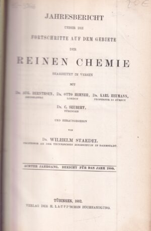 wilhelm staedel: reinen chemie 1880.