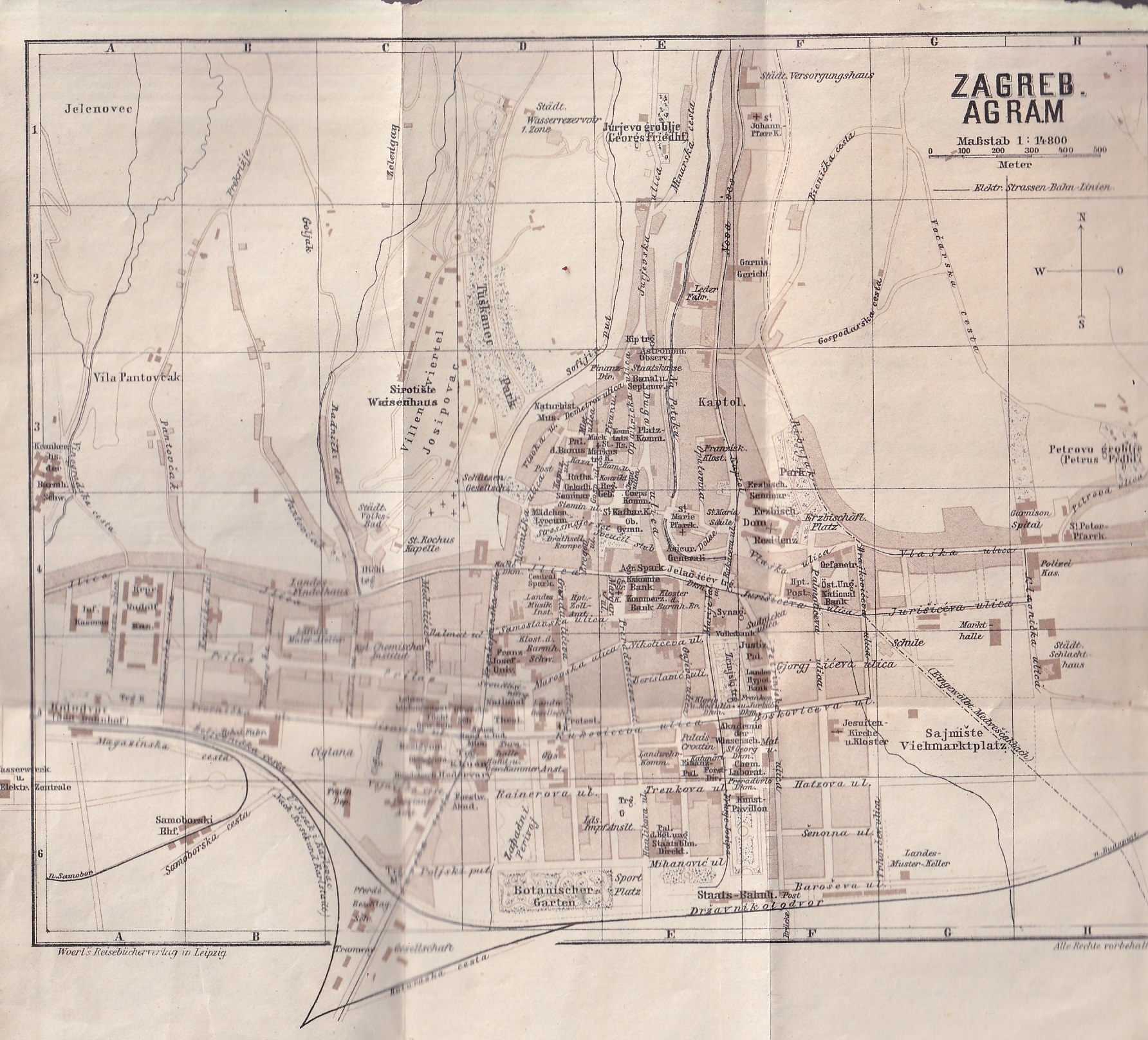 Leo Woerl Illustrierter Fuhrer durch Agram und Umgebung