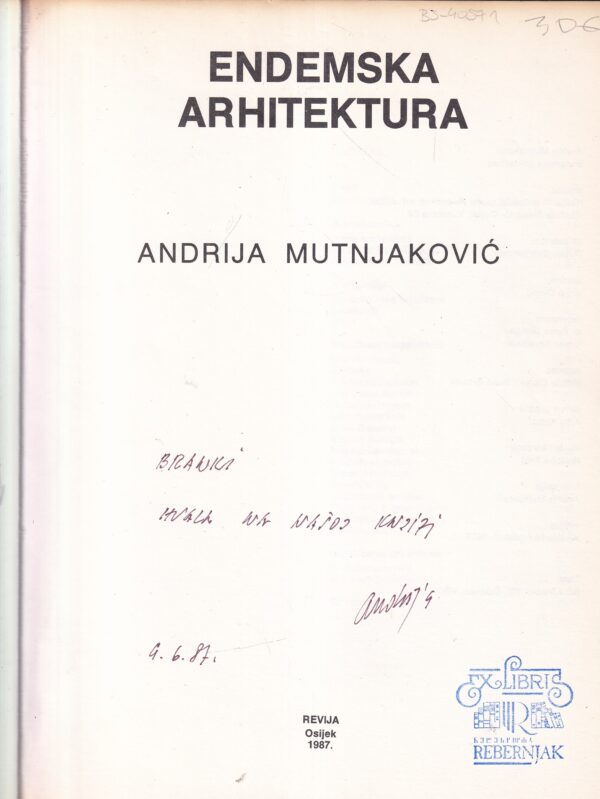 andrija mutnjaković: endemska arhitektura