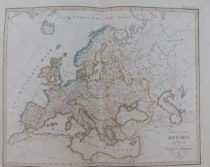 europa zur uebersicht der flussgrbiete und hohenzuge, 1829.