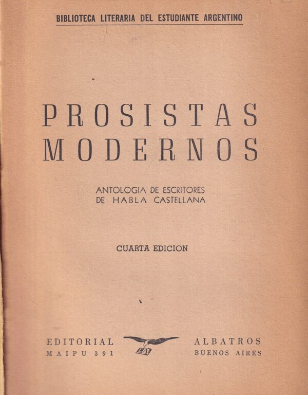 prositas modernos - antologia de escritores de habla castellana