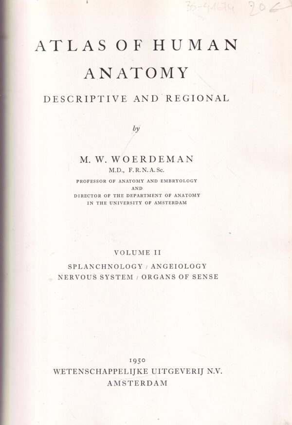 m. w. woerdeman: atlas of human anatomy vol. 2