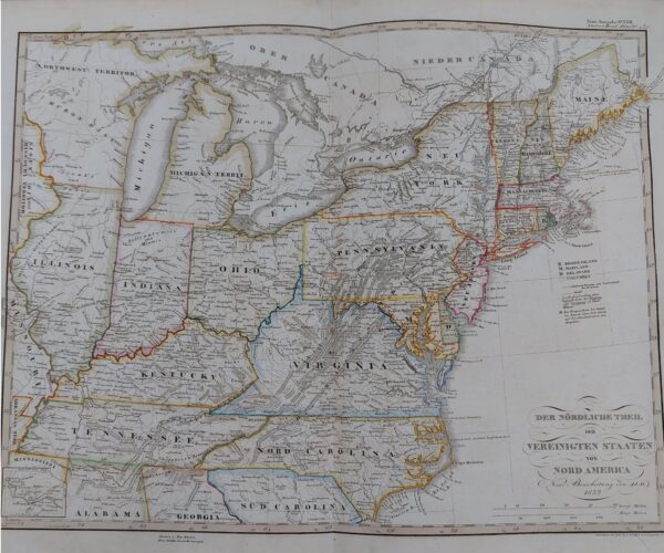 der nördliche theil der vereinigten staaten von nord america, 1832.