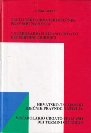 dinko mazzi, talijansko-hrvatski rjeČnik pravnog nazivlja
