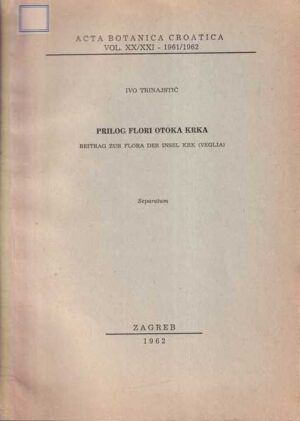 ivo trinajstić: prilog flori otoka krka