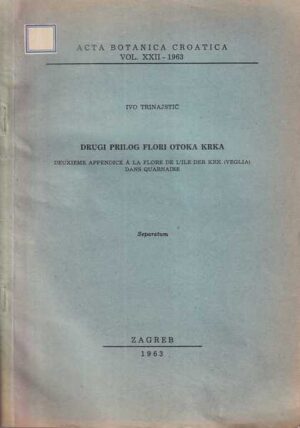 ivo trinajstić: drugi prilog flori otoka krka