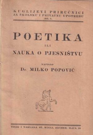milko popović: poetika ili nauka o pjesništvu