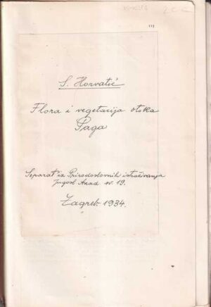 dr.stjepan horvatić: flora i vegetacija otoka paga