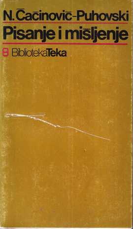 n. Čačinovič-puhovski: pisanje i mišljenje