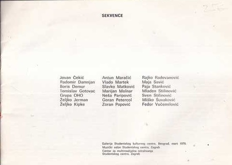 sekvence (katalog izložbe)