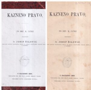 josip Šilović: kazneno pravo