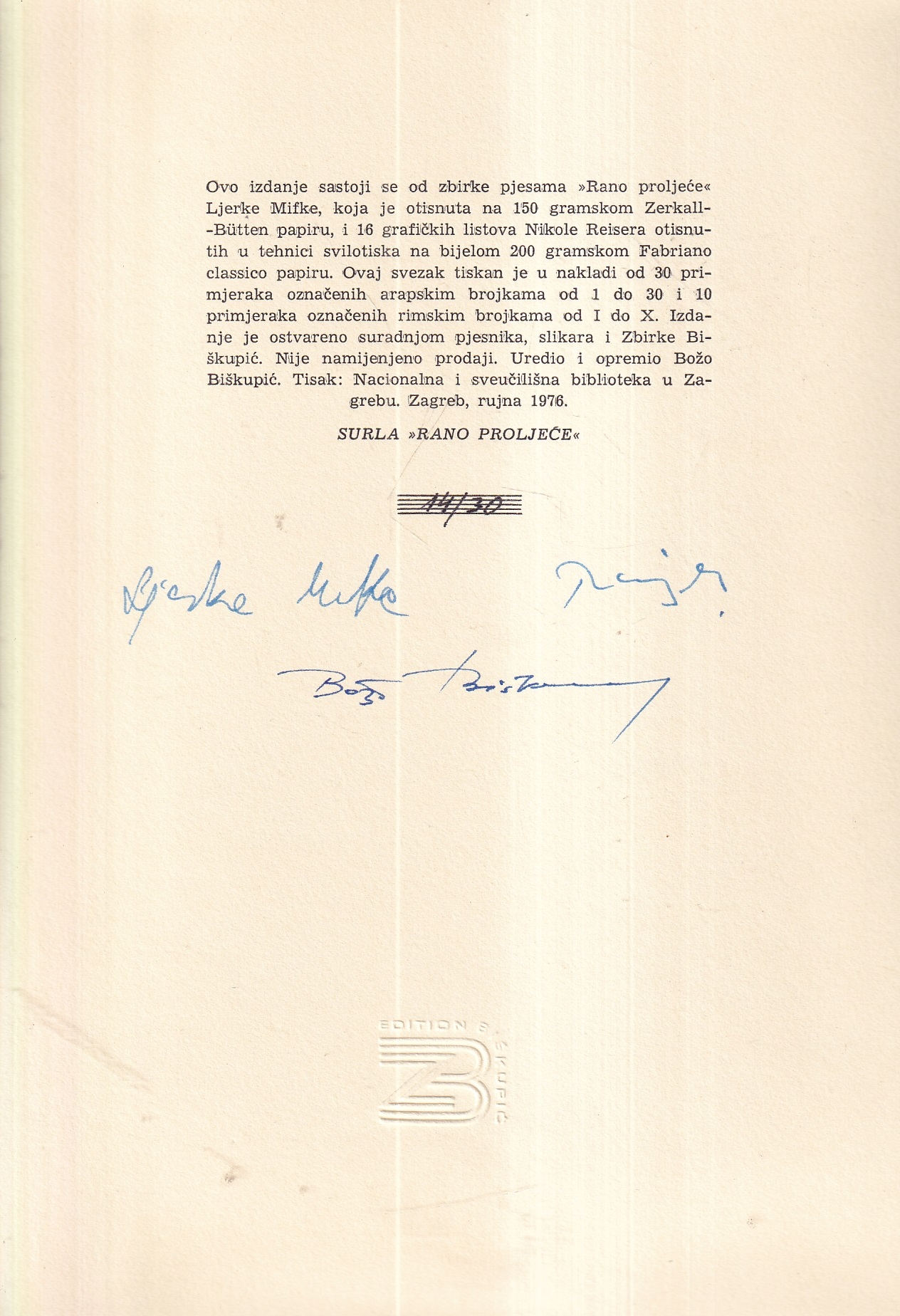 ljerka mifka i nikola reiser: rano proljeće