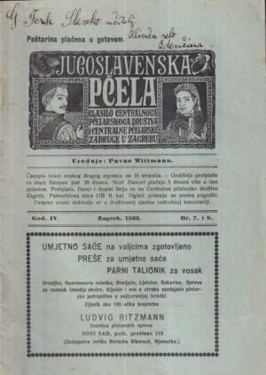 pavao wittmann: jugoslavenska pčela br. 7 i 8