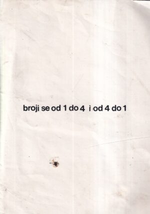broji se od 1 do 4 i od 4 do 1 - art book