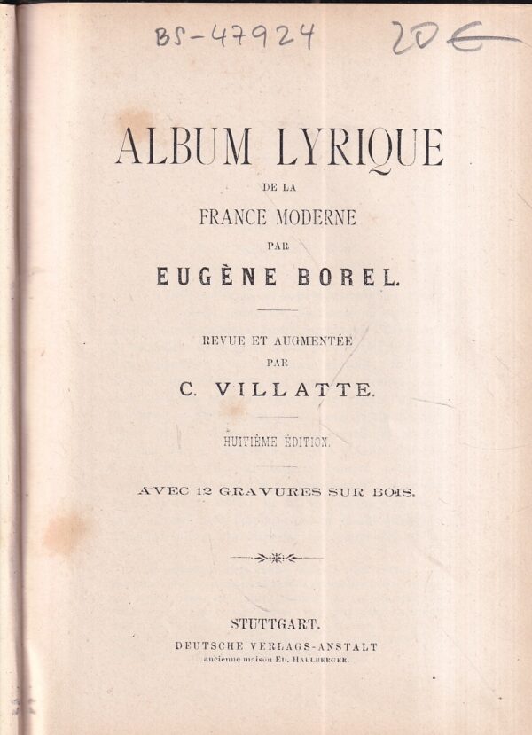 eugene borel: album lyrique