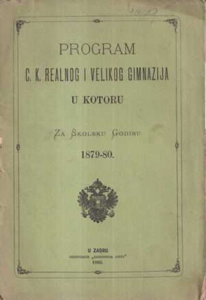 program c. k. realnog i velikog gimnazija u kotoru za Šk. god. 1879-80.