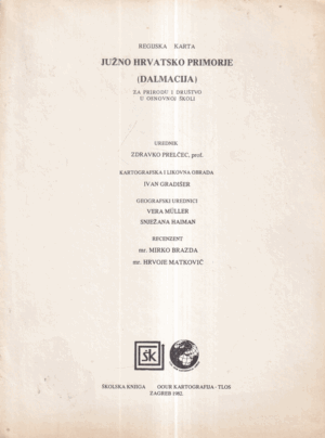 juŽno hrvatsko primorje (dalmacija) / regijska karta