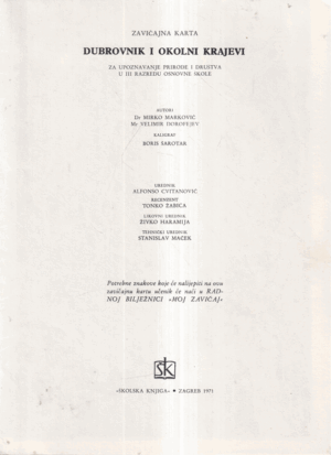 dubrovnik i okolni krajevi (zavičajna karta, 1971.)