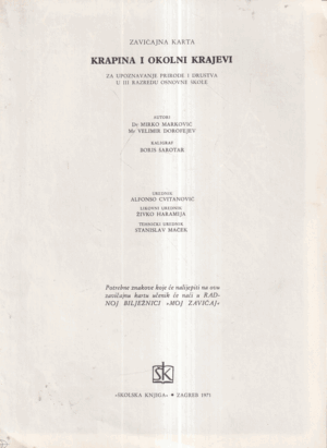 krapina i okolni krajevi (zavičajna karta, 1971.)