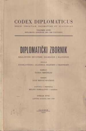 diplomatički zbornik kraljevine hrvatske, dalmacije i slavonije