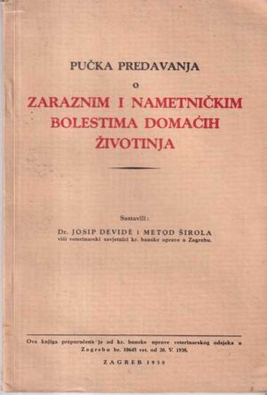 pučka predavanja o zaraznim i nametničkim bolestima domaćih životinja