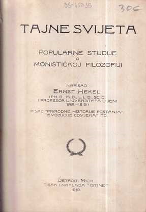 ernst hekel: tajne svijeta