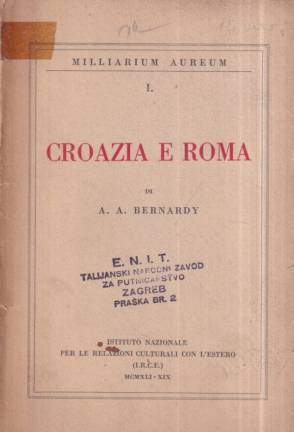 a. a. bernardy: croazia e roma