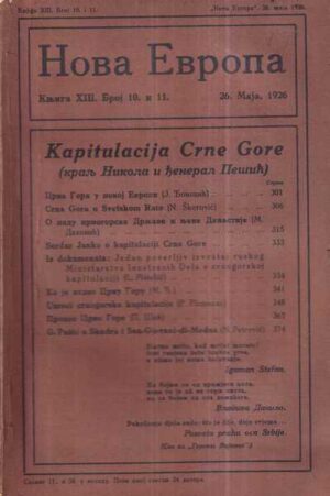 nova evropa, knjiga xiii. broj 10. i 11.