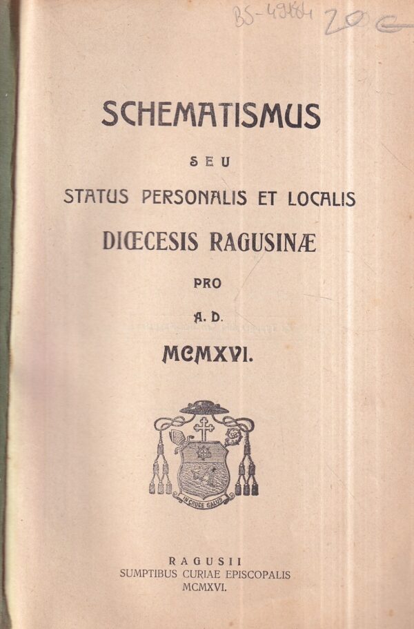 schematismus seu status personalis et localis dioecesisi ragusinae