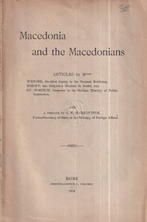 j. t. marković: macedonia and the macedonians