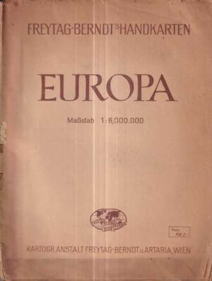 freytag-berndt's handkarten europa maßstab 1:6,000.000