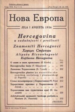 nova evropa, knjiga xxix. broj 7. i 8.