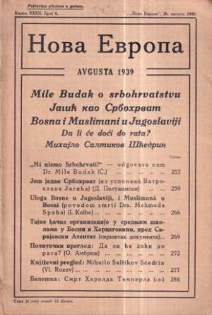 nova evropa, knjiga xxxii. broj 8.