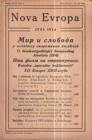 nova evropa, knjiga xxvii. broj 8.