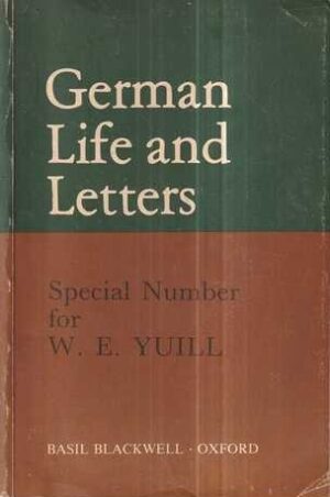 german life and letters, volume xxxviii no 4.