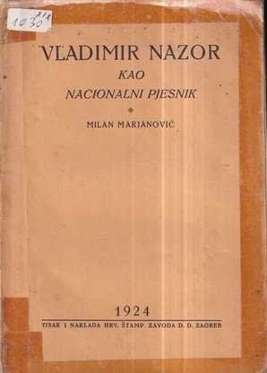 milan marjanović: vladimir nazor kao nacionalni pjesnik