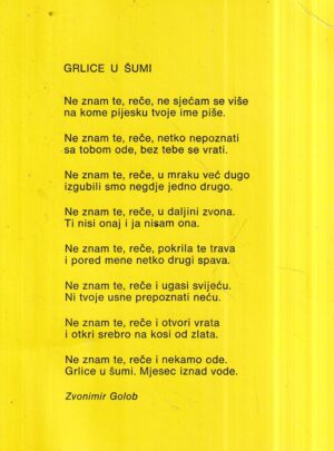 zvonimir golob: kartolina (s potpisom arsena dedića)