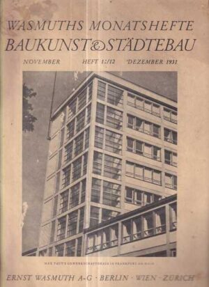 wasmuths monatshefte für baukunst und städtebau heft 11/12