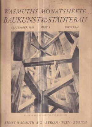 wasmuths monatshefte für baukunst und städtebau heft 9