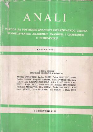 vladimir stipetić: anali zavoda za povijesne znanosti istraživačkog centra | svezak xvii