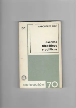 marques de sade: escritos filozoficos y politicos