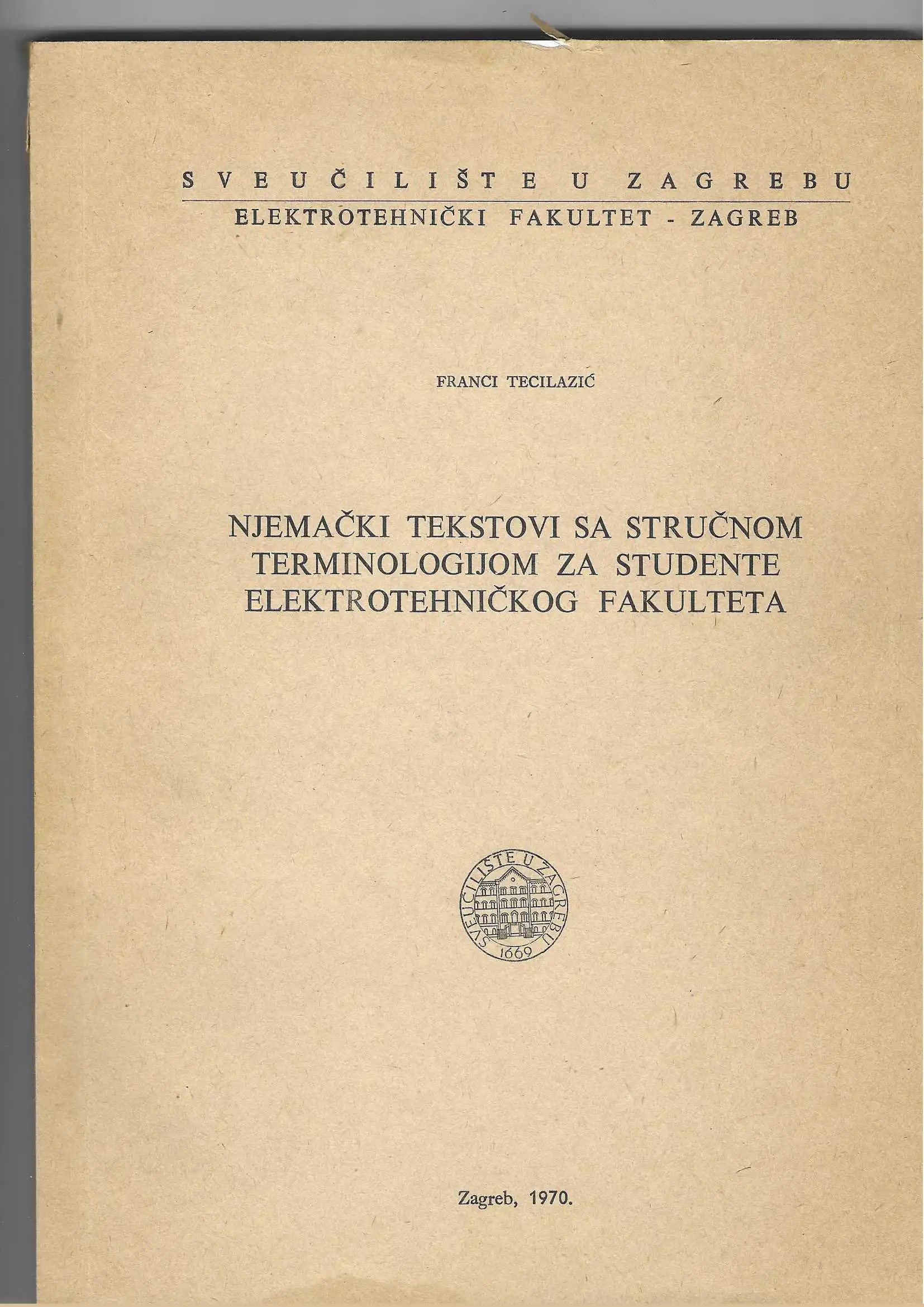 franci tecilazić: njemački tekstovi sa stručnom terminologijom za studente elektrotehničkog fakulteta