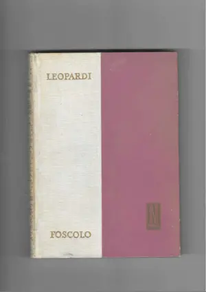ugo foscolo i giacomo leopardi: posljednja pisma jacopa ortisa/izbor iz proze