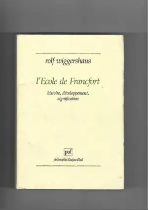rolf wiggershaus: l'ecole de francfort