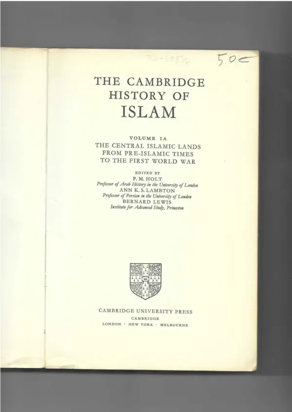 the cambridge history of islam