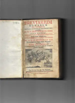 breviarium romanum ex decreto sacrosancti concilii tridentini restitutum