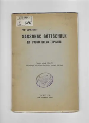 lovre katić: saksonac gottschalk na dvoru kneza trpimira