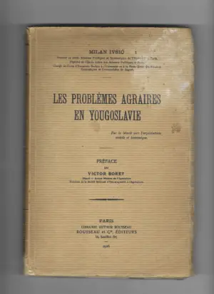 milan ivšić: les problemes agraires en yougoslavie