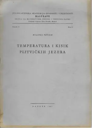Milivoj Petrik: Temperatura i kisik Plitvičkih jezera