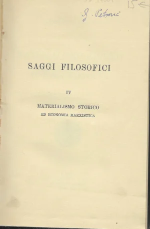 Benedetto Croce: Materialismo storico